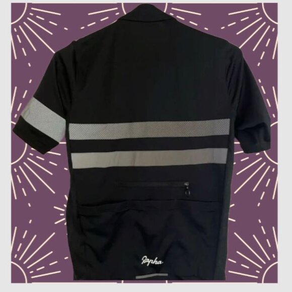Rapha Lightweight Brevet Short Sleeve Silver stripe Mens Small Women Medium - Picture 3 of 9